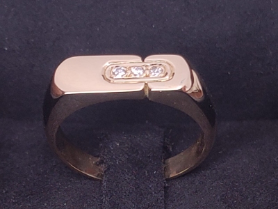 Chevalière diamants